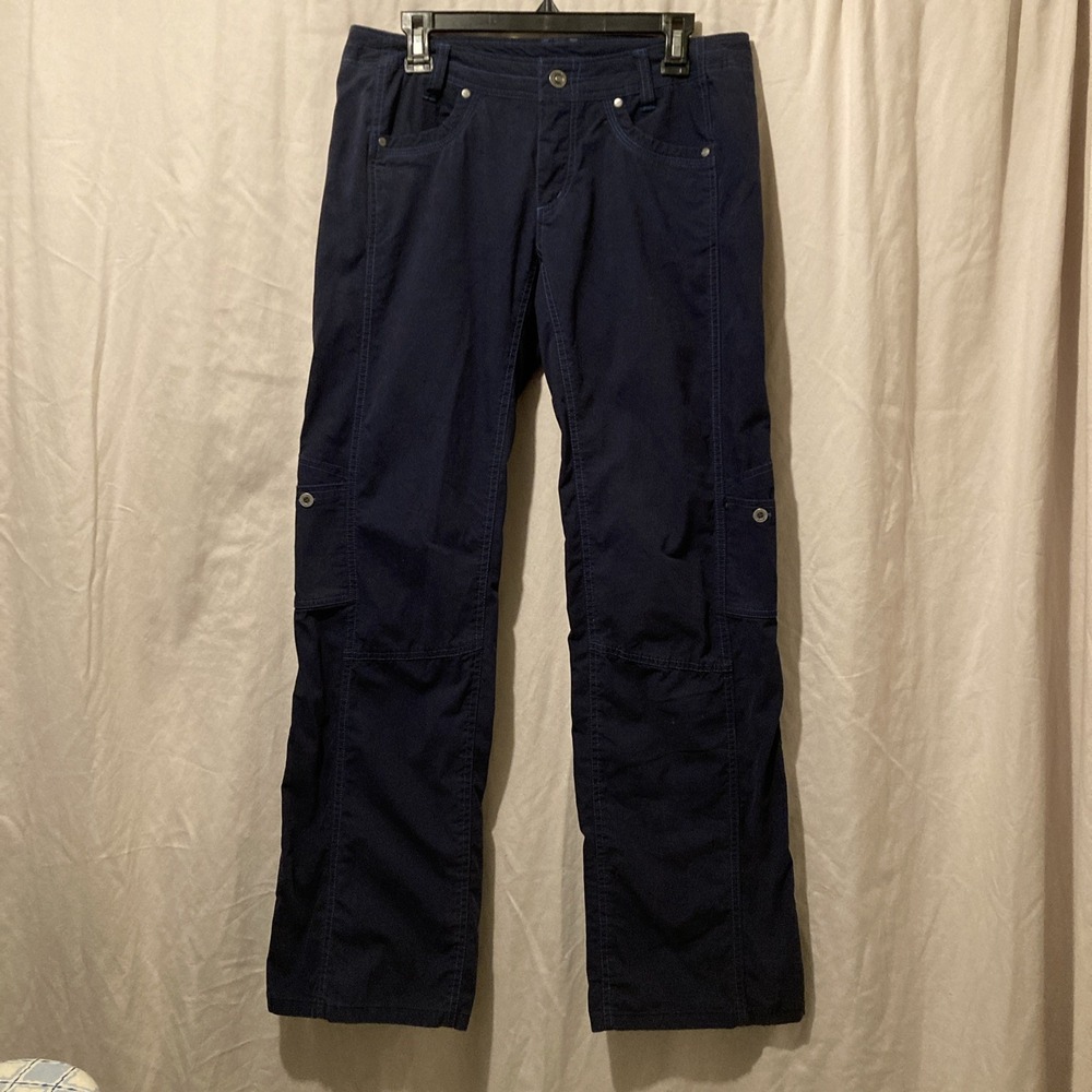 Kuhl Womens Splash Straight Pants Navy Blue 8 32x31 Cargo Hiking Outdoors